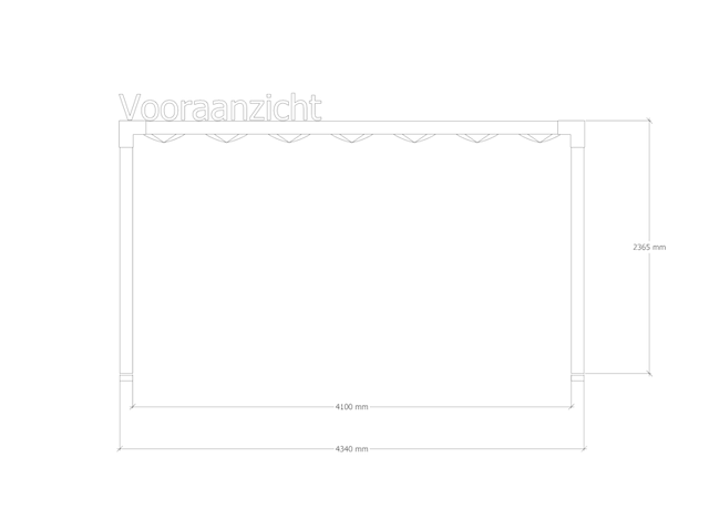 Douglas pergola, 234 x 434 cm verando, living - afbeelding 3 van  6