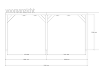 Douglas pergola, 234 x 520 cm verando, origin - afbeelding 3 van  6