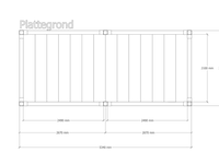 Douglas pergola, 234 x 534 cm verando, living - afbeelding 2 van  6