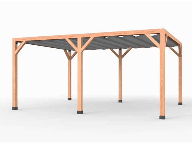 Douglas pergola, 234 x 534 cm verando, pure - afbeelding 1 van  2