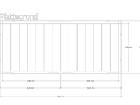 Douglas pergola, 234 x 534 cm verando, pure - afbeelding 2 van  6