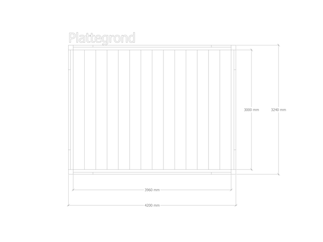 Douglas pergola 324 x 420 cm, verando, orgin - afbeelding 2 van  6