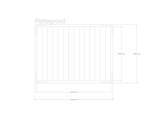 Douglas pergola, 324 x 434 cm verando, pure - afbeelding 2 van  6