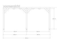 Douglas pergola 324 x 520 cm, verando, orgin - afbeelding 3 van  6