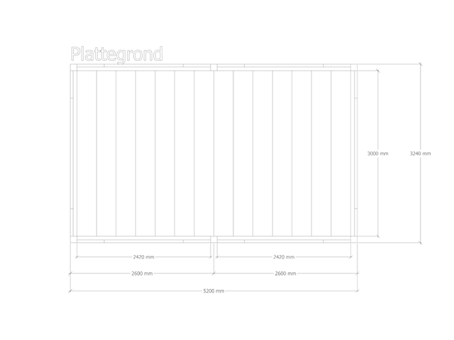 Douglas pergola, 324 x 520 cm verando, origin - afbeelding 2 van  6