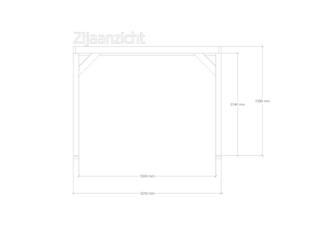 Douglas pergola, 324 x 520 cm verando, origin - afbeelding 4 van  6