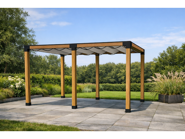 Douglas pergola, 324 x 534 cm verando, living - afbeelding 1 van  2