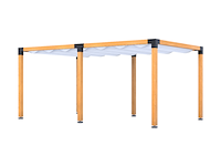 Douglas pergola, 324 x 534 cm verando, living