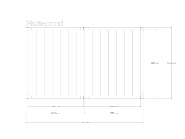 Douglas pergola, 324 x 534 cm verando, living - afbeelding 2 van  6