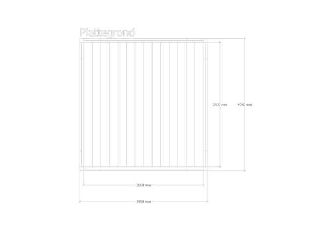Douglas pergola 404 x 390 cm, verando, orgin - afbeelding 2 van  6