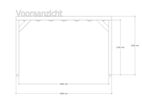 Douglas pergola, 404 x 390 cm verando, origin - afbeelding 3 van  6