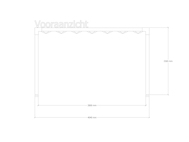 Douglas pergola, 404 x 404 cm verando, living - afbeelding 3 van  6