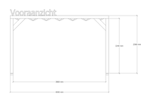 Douglas pergola, 404 x 404 cm verando, pure - afbeelding 3 van  6