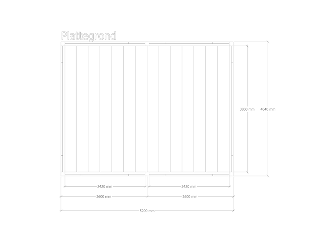 Douglas pergola 404 x 520 cm, verando, orgin - afbeelding 2 van  6