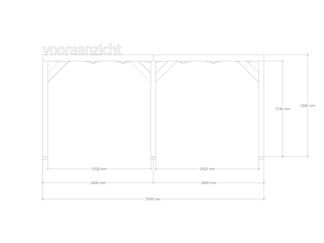 Douglas pergola, 404 x 520 cm verando, origin - afbeelding 3 van  6