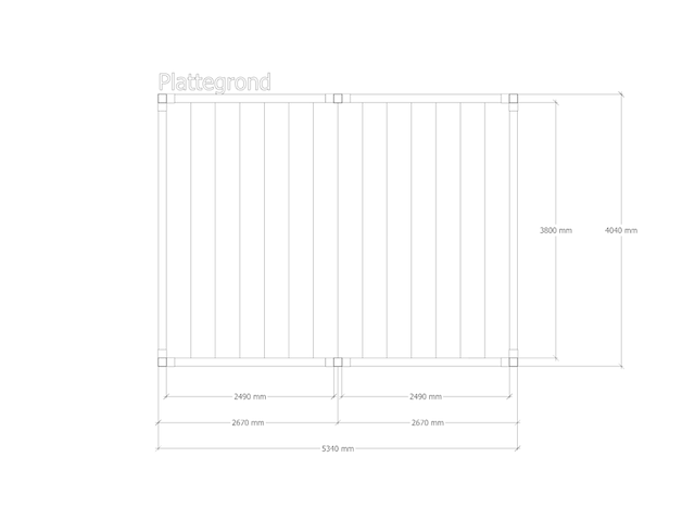 Douglas pergola, 404 x 534 cm verando, living - afbeelding 2 van  6
