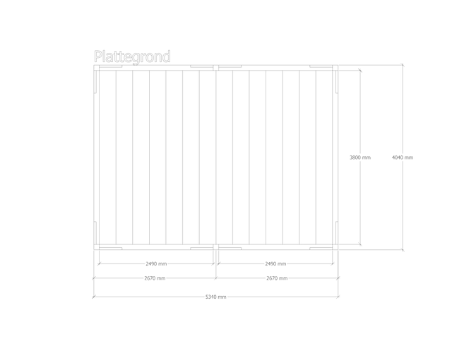 Douglas pergola, 404 x 534 cm verando, pure - afbeelding 2 van  6