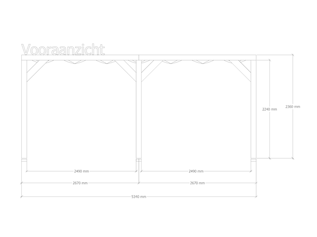 Douglas pergola, 404 x 534 cm verando, pure - afbeelding 3 van  6