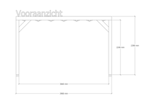 Douglas pergola 404x390cm verando, origin - afbeelding 3 van  6