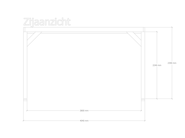 Douglas pergola 404x390cm verando, origin - afbeelding 4 van  6