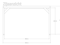 Douglas pergola 404x390cm verando, origin - afbeelding 4 van  6