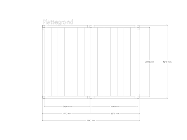 Douglas pergola 404x534cm verando, living - afbeelding 2 van  6