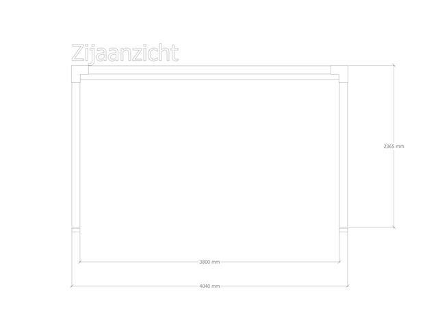 Douglas pergola 404x534cm verando, living - afbeelding 4 van  6