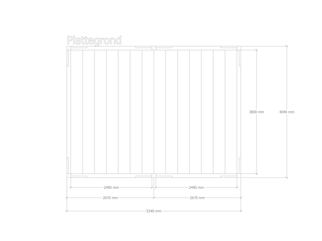 Douglas pergola 404x534cm verando, pure - afbeelding 2 van  6