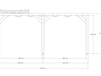 Douglas pergola 404x534cm verando, pure - afbeelding 3 van  6