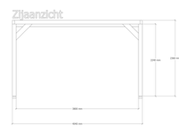 Douglas pergola 404x534cm verando, pure - afbeelding 4 van  6