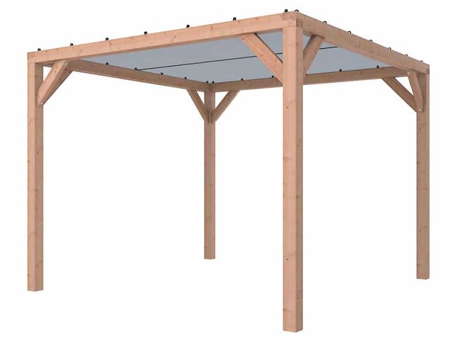 Douglas pergola met schaduwdoek - 400x300x232 cm - afbeelding 1 van  4