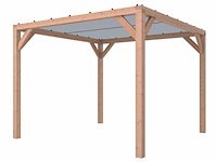 Douglas pergola met schaduwdoek - 400x300x232 cm - afbeelding 1 van  4