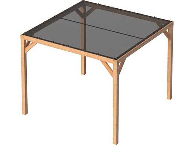 Douglas pergola met schaduwdoek - 400x300x232 cm - afbeelding 1 van  2