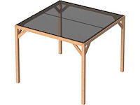 Douglas pergola met schaduwdoek - 400x300x232 cm - afbeelding 1 van  1