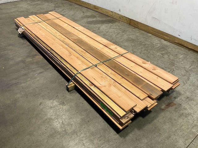 Douglas plank gedroogd en geschaafd 300x14x1,8 cm (39x) - afbeelding 1 van  9