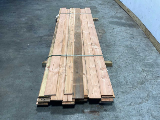 Douglas plank gedroogd en geschaafd 300x14x1,8 cm (39x) - afbeelding 3 van  9