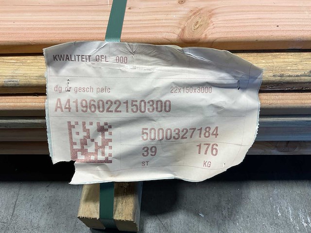 Douglas plank gedroogd en geschaafd 300x14x1,8 cm (39x) - afbeelding 8 van  9