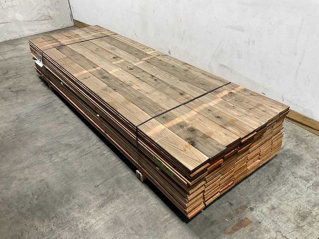 Douglas plank gedroogd geschaafd - 300x14,5x2 cm (74x) - afbeelding 1 van  8