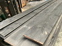 Douglas plank mes- en groef gezwart - 300x18x1,8 cm (31x) - afbeelding 2 van  14