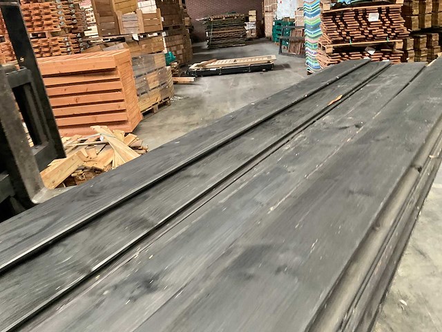 Douglas plank mes- en groef gezwart - 300x18x1,8 cm (31x) - afbeelding 3 van  14
