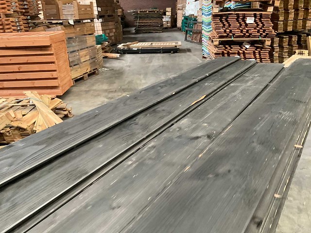 Douglas plank mes- en groef gezwart - 300x18x1,8 cm (31x) - afbeelding 4 van  14