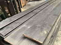 Douglas plank mes- en groef gezwart - 300x18x1,8 cm (31x) - afbeelding 2 van  14