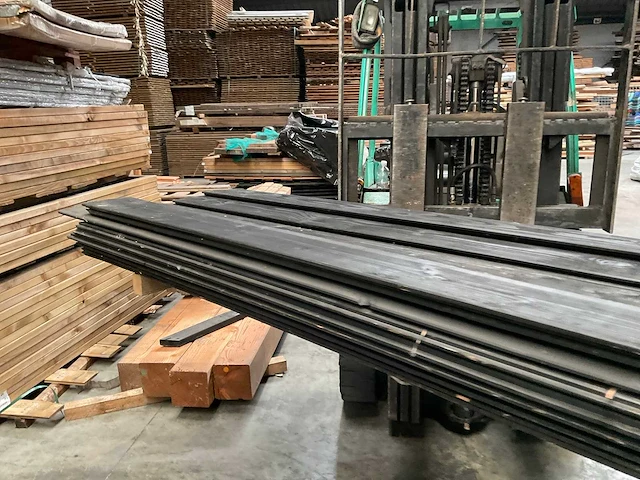 Douglas plank mes- en groef gezwart - 300x18x1,8 cm (31x) - afbeelding 9 van  14