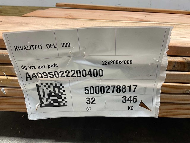 Douglas plank ruw - 400x20x2,2 cm (31x) - afbeelding 8 van  8