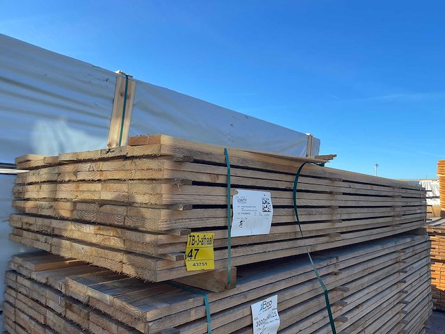 Douglas planken fijnbezaagd 3000x150x25mm (79x) - afbeelding 4 van  4