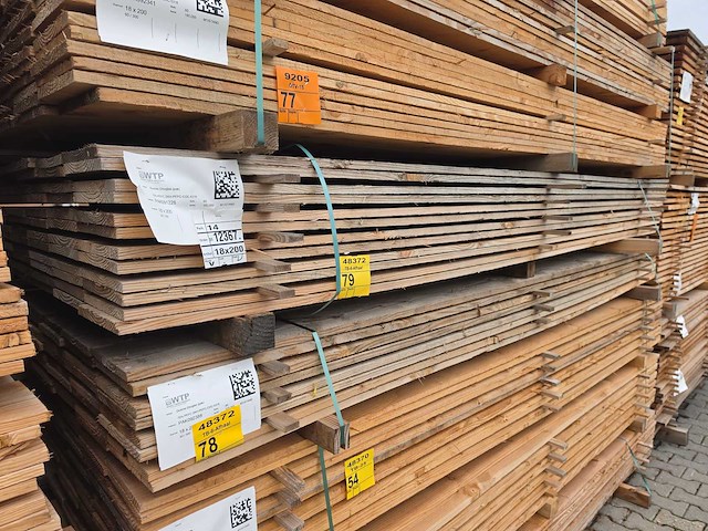 Douglas planken fijnbezaagd 3000x200x18mm (60x) - afbeelding 4 van  4