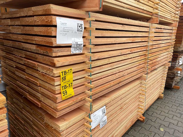 Douglas planken fijnbezaagd 3000x200x22mm (60x) - afbeelding 4 van  4