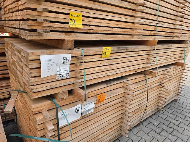 Douglas planken fijnbezaagd 3000x200x22mm (60x) - afbeelding 4 van  4