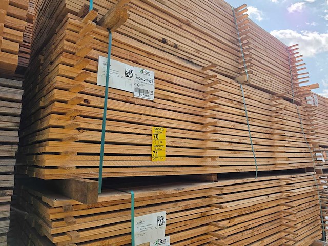 Douglas planken fijnbezaagd 3000x200x22mm (62x) - afbeelding 4 van  4