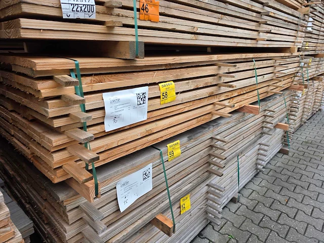 Douglas planken fijnbezaagd 3000x200x22mm (70x) - afbeelding 4 van  4